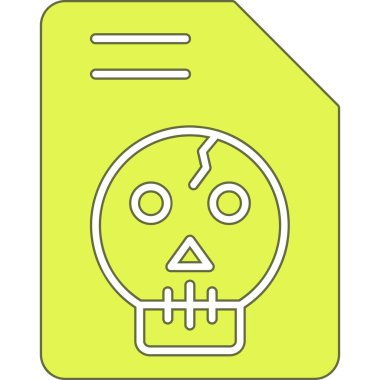 kafatası simgesi, basit vektör çizim