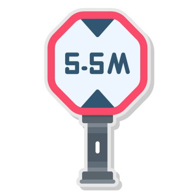 Yol işareti doldurulmuş vektör simgesi dekoru