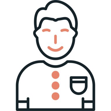 Doktor. Web simgesi basit illüstrasyon