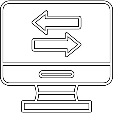 bilgisayar ekranı simgesi, vektör illüstrasyonu