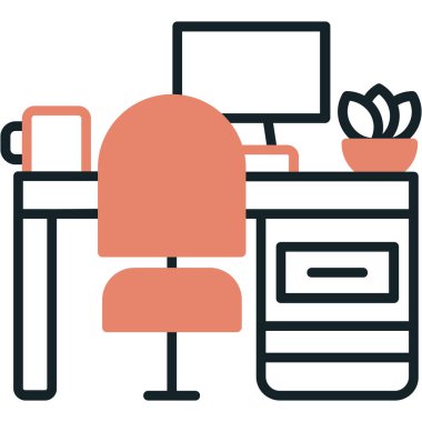 masa simgesi vektör illüstrasyonu