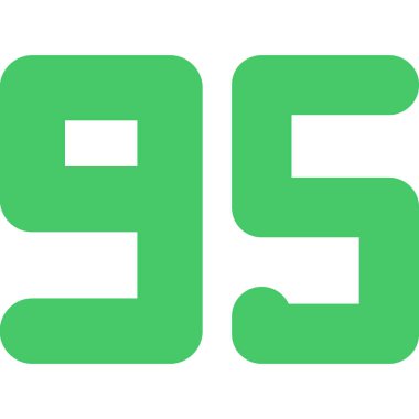 989 numara modern tasarım ikonu vektör illüstrasyonu