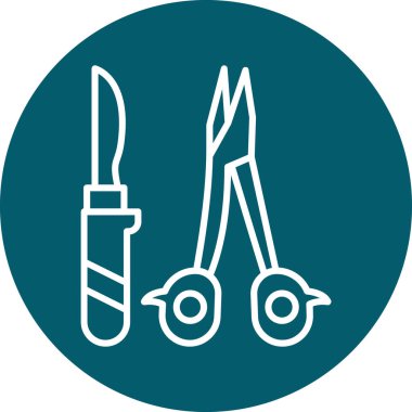 Tornavida. Web simgesi basit illüstrasyon