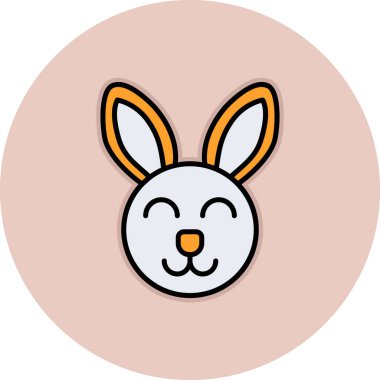 Paskalya tavşanı. Basit resimleme