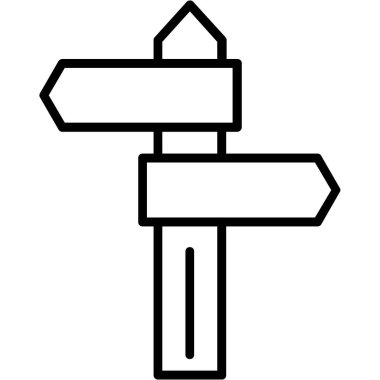 yol simgesi vektör illüstrasyonu