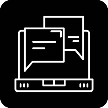 Bilgisayar simgesi. Taslak çizimi. vektör sembolü