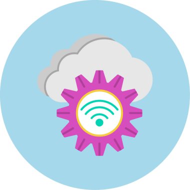 Bulut. Web simgesi basit illüstrasyon