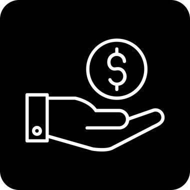 Dolar madeni para simgesi modaya uygun izole edilmiş arkaplan