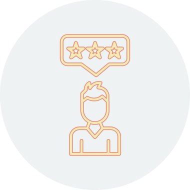 Eğilim biçimi izole edilmiş arkaplanda derecelendirme simgesi