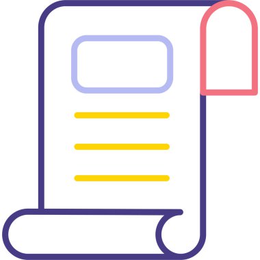 belge simgesi, vektör çizimi