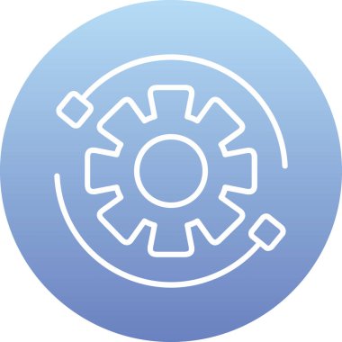 Modern dişli simgesinin vektör çizimi