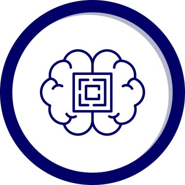 beyin ikonu vektör illüstrasyonu