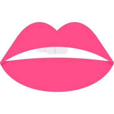 dudak simgesi vektör illüstrasyonu