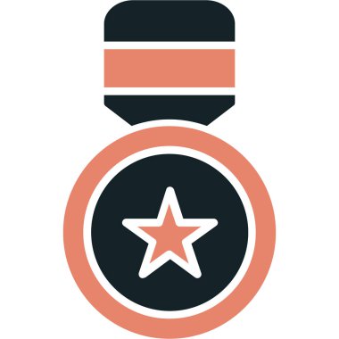 ödül rozeti simgesi doldurulmuş taslak biçimi