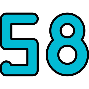 Beyaz arkaplanda 6 numaralı vektör simgesi.