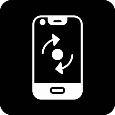 Cep telefonu simgesinin vektör illüstrasyonu