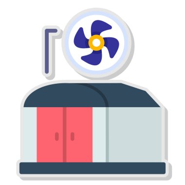 Klima Düz Simge Tasarımı