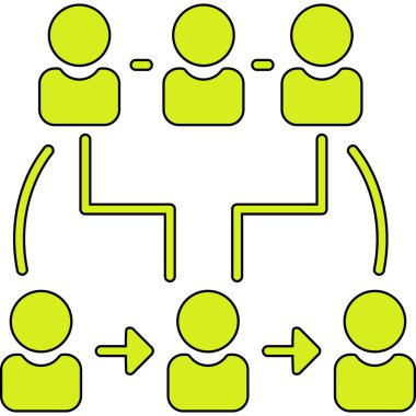 Sosyal ağ vektör simgesi