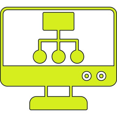 Bilgisayarın Basit Vektör Simgesi