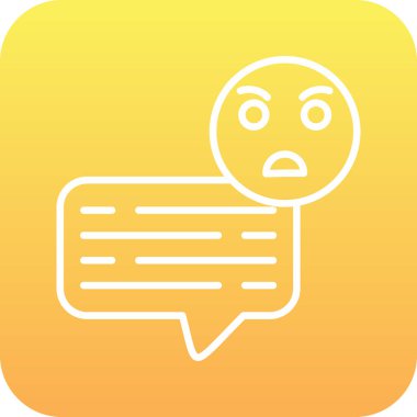 Sarı ve siyah sohbet simgesinin vektör illüstrasyonu