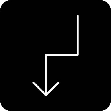 Katı biçimdeki ok aşağı simgesi