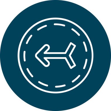 vektör sol ok simgesi