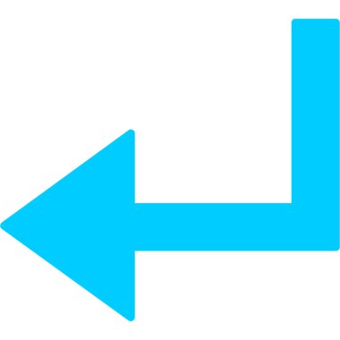 Ok sol kontur vektör simgesi