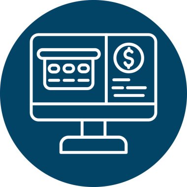 vektör lcd simgesi illüstrasyonu