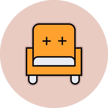 Mobilya ve ev simgesinin vektör illüstrasyonu