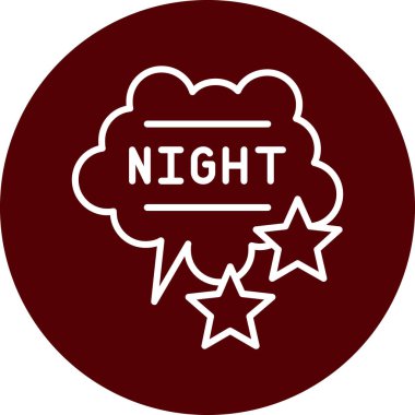 Moda tarzında izole edilmiş gece simgesi