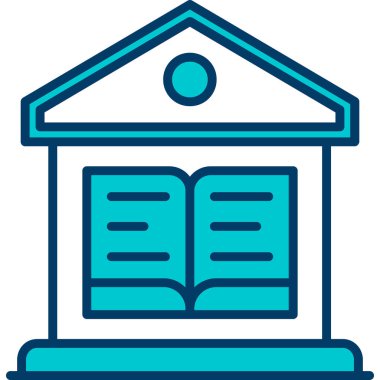 Bina. Web simgesi basit illüstrasyon