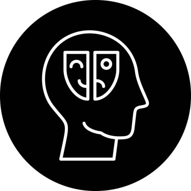 vektör beyin simgesi, vektör illüstrasyonu