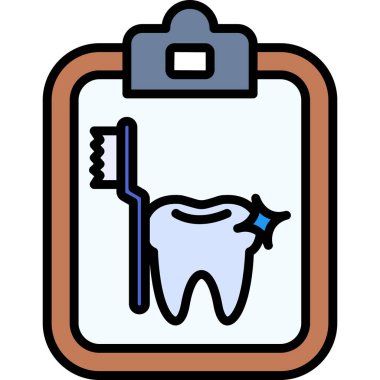 Diş sağlığı modern simgesi, vektör illüstrasyonu