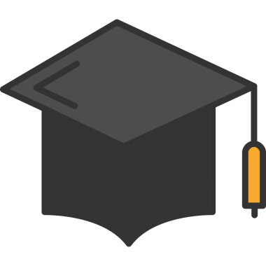 mezuniyet kapsülü vektör simgesi