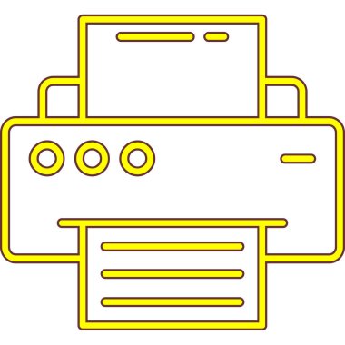 Yazıcı vektör satırı simgesi