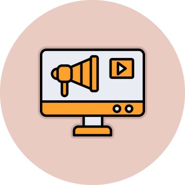 Bilgisayar vektör çizim simgesi