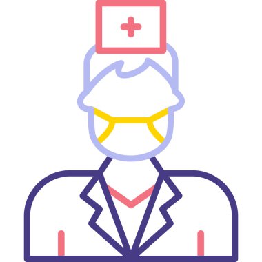 Tıbbi doktor simgesi vektör illüstrasyonu