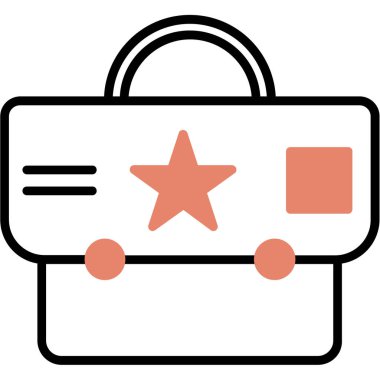 çanta alışverişi çevrimiçi simgesi ana hat biçiminde