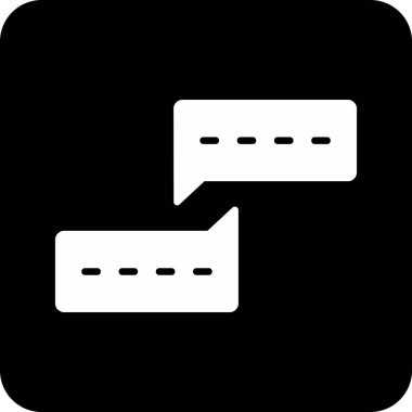 Konuşma balonu simgesinin illüstrasyon simge tasarım