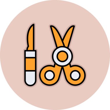 Makas. Web simgesi basit tasarım