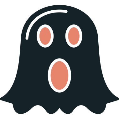 Moda biçimi izole edilmiş arkaplanda hayalet simgesi.