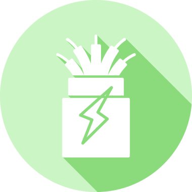 Uzun bir gölge yıldırım kutusunun çizimi