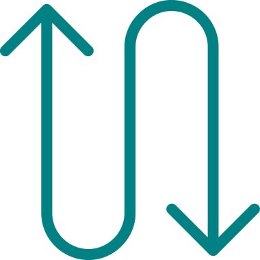 Oklar sağ kontur simgesi