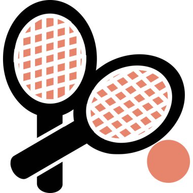 Tenis. Web simgesi basit illüstrasyon