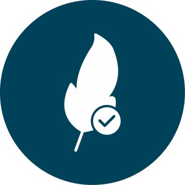 Tüy ve tüy vektör simgesi