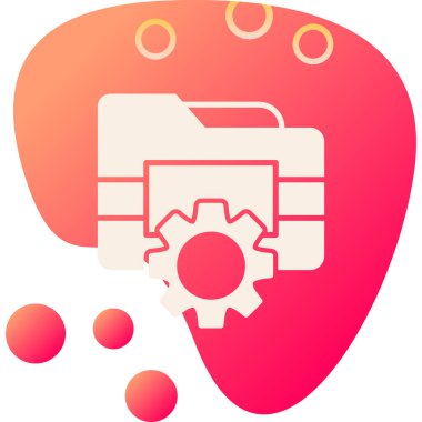 Bir kalbin modern simgesinin vektör çizimi