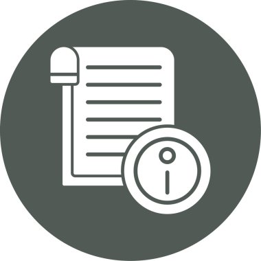 Büyüteçli belgenin vektör simgesi