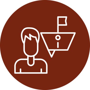 Sepet simgesi olan adam avatarı, vektör illüstrasyonu