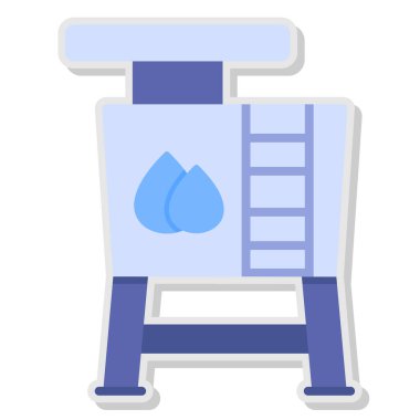 su musluğu vektörü düz illüstrasyon tasarımı