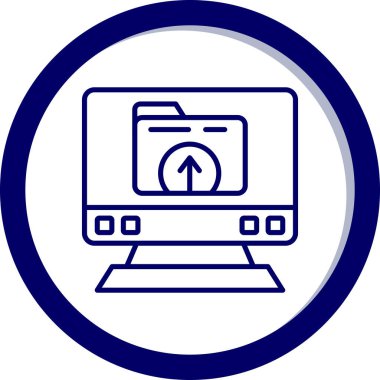 Dizüstü bilgisayar simgesi vektör çizimi